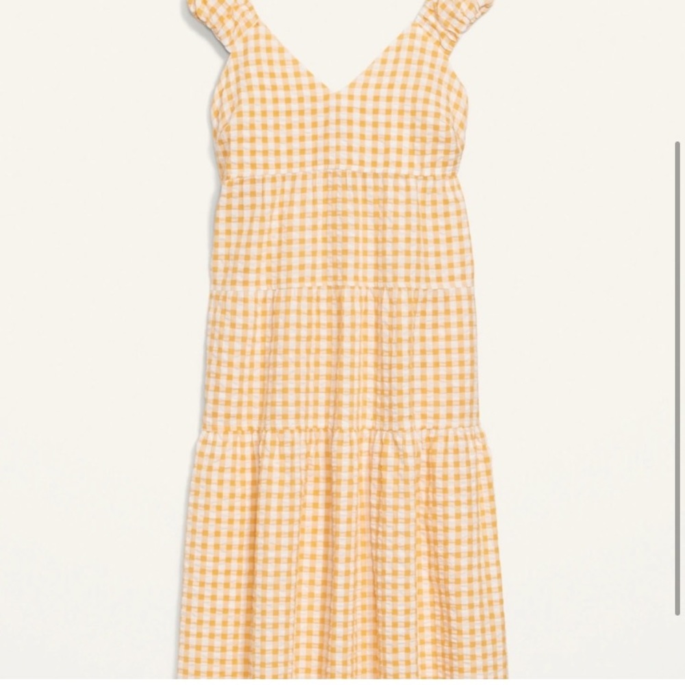 Gingham yellow maxi